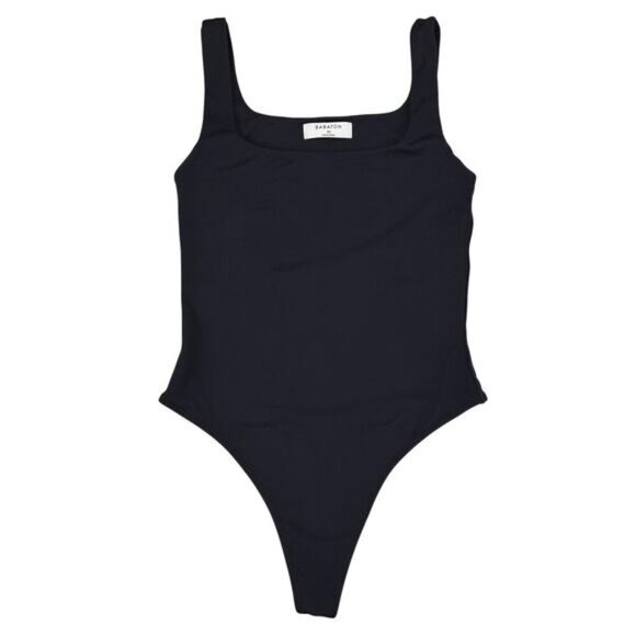 BABATON Aritzia Contour Tank Square-Neck Tank Bodysuit Sz XS Black - Picture 2 of 6